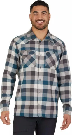 Outdoor Research Feedback Flannel Shirt - Men's|-|Chemise Feedback Flannel - Homme -Altitude Sports ORR 242862 7E 7Ef 20Prussian 20Blue 20Plaid