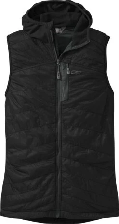 Outdoor Research Deviator Hooded Vest - Men's|-|Veste à Capuchon Deviator - Homme -Altitude Sports ORR 253965 7EBlack 20 20Charcoal