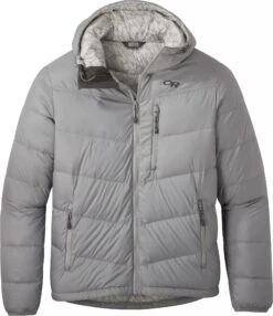 Outdoor Research Transcendent Down Hoody - Men's|-|Manteau En Duvet à Capuchon Transcendent - Homme -Altitude Sports ORR 268084 7ELight 20 20Pewter