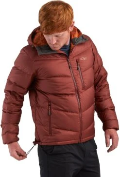 Outdoor Research Transcendent Down Hoody - Men's|-|Manteau En Duvet à Capuchon Transcendent - Homme -Altitude Sports ORR 268084 7E 7EDetail5 20Madder