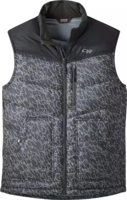 Outdoor Research Transcendent Down Vest - Men's|-|Veste Transcendent Down - Homme -Altitude Sports ORR 268086 7EStorm 20Print 20 20Black
