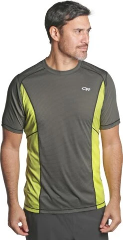 Outdoor Research Echo Short Sleeve Tee - Men's|-|T-Shirt Echo - Homme -Altitude Sports ORR 269208 7E 7EE 20Pewter 20 20Chartreuse 89c37d0f 9d3b 4809 8e15 87df525fbca6