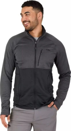 Outdoor Research Vigor Full Zip - Men's|-|Chandail à Glissière Vigor - Homme -Altitude Sports ORR 271451 7E 7EFront 20Storm 20 20Heather
