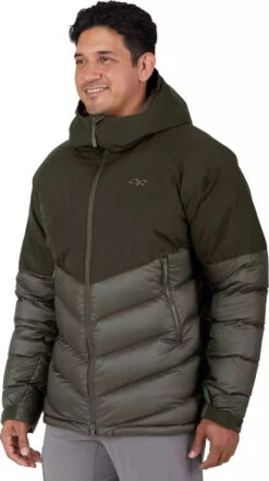 Outdoor Research Super Transcendent Down Hooded Jackt - Men's|-|Manteau à Capuchon Super Transcendent Down - Homme 15 Outdoor Research Super Transcendent Down Hooded Jackt - Men's|-|Manteau à Capuchon Super Transcendent Down - Homme -Altitude Sports ORR 271619 7E 7EFront 20Forest