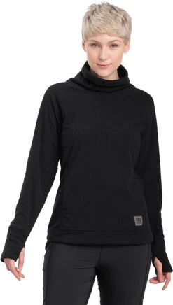 Outdoor Research Trail Mix Cowl Pullover - Women's|-|Pullover à Grand Col Bénitier Trail Mix - Femme -Altitude Sports ORR 274441 7E 7EFront 20Black