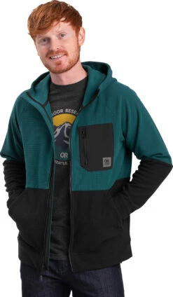 Outdoor Research Trail Mix Hoodie - Men's|-|Chandail à Capuchon Trail Mix - Homme -Altitude Sports ORR 279953 7E 7EFront1 20Treeline 20 20Black