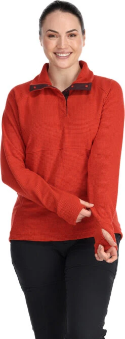 Outdoor Research Trail Mix Snap Pullover - Women's|-|Chandail à Boutons-pression Trail Mix - Femme 27 Outdoor Research Trail Mix Snap Pullover - Women's|-|Chandail à Boutons-pression Trail Mix - Femme -Altitude Sports ORR 279973 7E 7EFront 20Cranberry