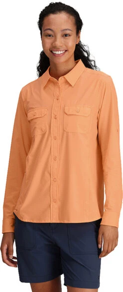 Outdoor Research Way Station L/S Shirt - Women's|-|Chemise à Manches Longues Way Station - Femme 15 Outdoor Research Way Station L/S Shirt - Women's|-|Chemise à Manches Longues Way Station - Femme -Altitude Sports ORR 279978 7E 7EFront1 20Orange 20Fizz