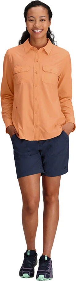 Outdoor Research Way Station L/S Shirt - Women's|-|Chemise à Manches Longues Way Station - Femme 17 Outdoor Research Way Station L/S Shirt - Women's|-|Chemise à Manches Longues Way Station - Femme -Altitude Sports ORR 279978 7E 7EFront 20Orange 20Fizz