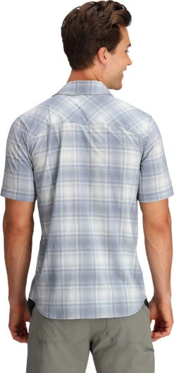 Outdoor Research Astroman Short Sleeves Sun Shirt - Men's|-|Chemise De Soleil Courtes Manches Astroman - Homme -Altitude Sports ORR 282278 7E 7EBack 20Slate 20Plaid