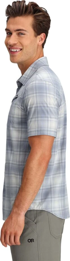 Outdoor Research Astroman Short Sleeves Sun Shirt - Men's|-|Chemise De Soleil Courtes Manches Astroman - Homme -Altitude Sports ORR 282278 7E 7ESide 20Slate 20Plaid 7cda6f2a 2266 45ca 8d00 5c6f008856a1
