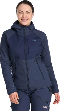 Outdoor Research Vigor Plus Fleece Hoodie - Women's|-|Chandail à Capuchon En Molleton Vigor Plus - Femme -Altitude Sports ORR 283197 7E 7EFront1 20Naval 20Blue
