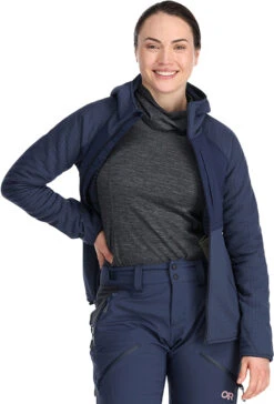 Outdoor Research Vigor Plus Fleece Hoodie - Women's|-|Chandail à Capuchon En Molleton Vigor Plus - Femme -Altitude Sports ORR 283197 7E 7EFront2 20Naval 20Blue