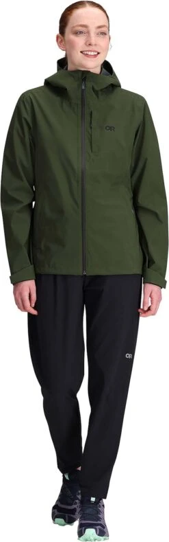 Outdoor Research Dryline Rain Jacket - Women's|-|Manteau Imperméable De Dryline - Femme -Altitude Sports ORR 287618 7E 7EFront2 20Verde