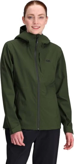 Outdoor Research Dryline Rain Jacket - Women's|-|Manteau Imperméable De Dryline - Femme -Altitude Sports ORR 287618 7E 7EFront 20Verde