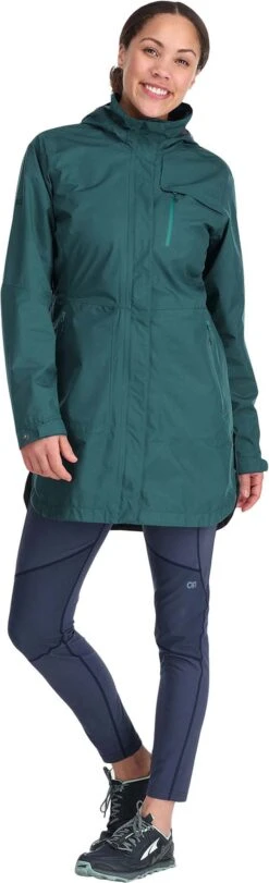 Outdoor Research Aspire Trench - Women's|-|Trench Aspire - Femme -Altitude Sports ORR 287622 7E 7EFront 20Treeline