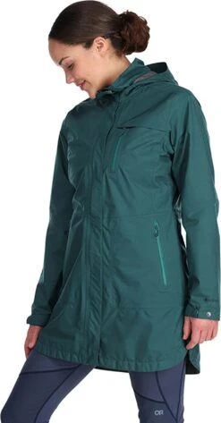 Outdoor Research Aspire Trench - Women's|-|Trench Aspire - Femme -Altitude Sports ORR 287622 7E 7ESide1 20Treeline a0e5e5c1 3211 456a 823f b4431b4e1599