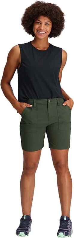 Outdoor Research Ferrosi Shorts - 7" Inseam - Women's|-|Short Ferrosi - Entrejambe 7" - Femme -Altitude Sports ORR 287673 7E 7EFront1 20Verde