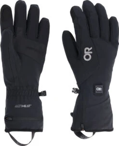 Outdoor Research Sureshot Heated Softshell Gloves - Men's|-|Gants Softshell Chauffants De Sureshot - Homme -Altitude Sports ORR 300007 7E 7EFront1 20Black