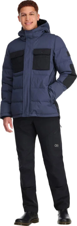Outdoor Research Del Campo Down Parka - Men's|-|Parka En Duvet Del Campo - Homme -Altitude Sports ORR 300065 7E 7EFront1 20Naval 20Blue 20 20Black eee46065 3475 458f bfc5 ba4f3effed30