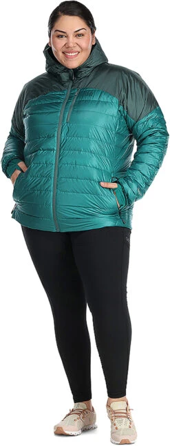 Outdoor Research Helium Down Plus Size Hoodies - Women's|-|Manteau Taille Plus Helium Down - Femme -Altitude Sports ORR 300076 7E 7EFront1 20Deep 20Lake 20 20Treeline