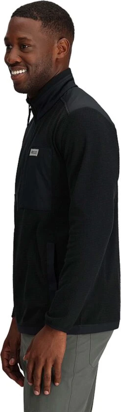 Outdoor Research Trail Mix Quarter Zip Pullover Jacket - Men's|-|Veste à Enfiler Trail Mix Quarter Zip - Homme -Altitude Sports ORR 300136 7E 7ESide 20Black