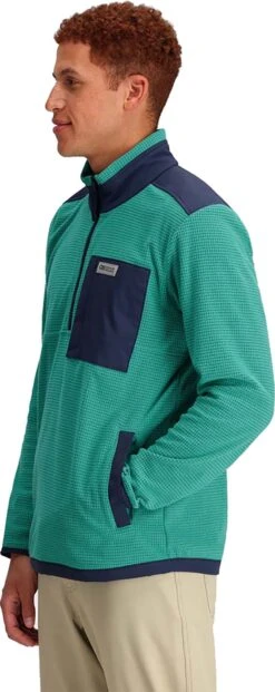 Outdoor Research Trail Mix Quarter Zip Pullover Jacket - Men's|-|Veste à Enfiler Trail Mix Quarter Zip - Homme -Altitude Sports ORR 300136 7E 7ESide 20Tropical 20 20Naval 20Blue 435b8c7f 85d8 4a34 b372 e05edd6a00dc