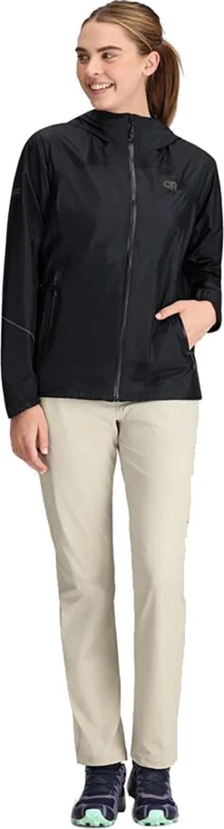 Outdoor Research Helium Rain Jacket - Women's|-|Manteau De Pluie Helium - Femme -Altitude Sports ORR 300236 7E 7EFront1 20Black 13a79041 aa52 454a 937a 9f1beac8a19e