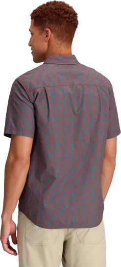 Outdoor Research Rooftop Shortsleeves Shirt - Men's|-|Chemise à Manches Courtes Rooftop - Homme -Altitude Sports ORR 300248 7E 7EBack 20Brick 20Woodblock