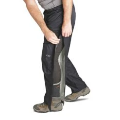 Outdoor Research Apollo Pants -Altitude Sports outdoor research apollo pants rain shellwear black on body full length side zipper 2