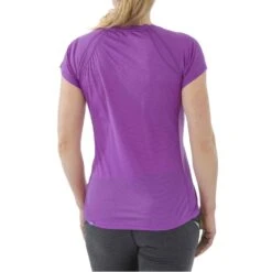 Outdoor Research Echo Tee - Wmns -Altitude Sports outdoor research echo tee womens ultra violet elderberry on body back