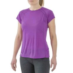 Outdoor Research Echo Tee - Wmns -Altitude Sports outdoor research echo tee womens ultraviolet elderberry on body front