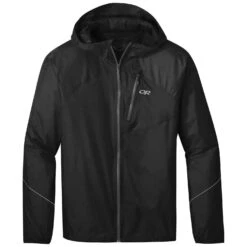 Outdoor Research Helium Jacket - Mens Ultralight Shell -Altitude Sports outdoor research mens helium rain jacket ultralight shell black 1