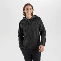 Outdoor Research Helium Jacket - Mens Ultralight Shell -Altitude Sports outdoor research mens helium rain jacket ultralight shell black 2