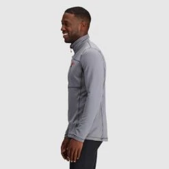 Outdoor Research Vigor Quarter Zip Fleece -Altitude Sports outdoor research mens vigor quarter zip fleece top slate 2