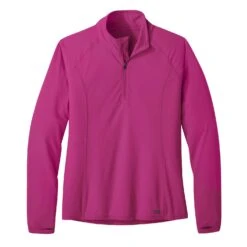 Outdoor Research Echo Quarter Zip - Wmns -Altitude Sports outdoor research womens echo quarter zip ls tee fuchsia 1