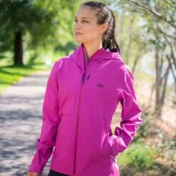 Outdoor Research Motive AscentShell Jacket - Wmns -Altitude Sports outdoor research womens motive ascentshell waterproof jacket fuchia 4